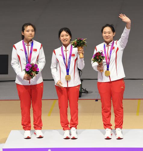 女子10米气手枪团体赛 中国队夺金并刷新亚运会纪录