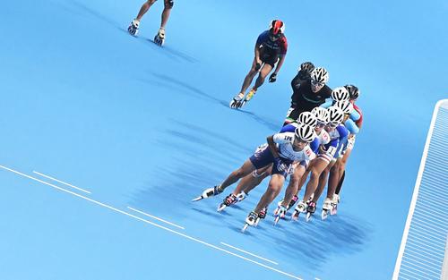 中国台北队包揽女子速度轮滑10000米积分淘汰赛金银牌